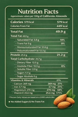 NUTSS INDIA Premium Almonds 500g | California Badam Whole | Fresh Raw Almond Nuts | Nutritious Dry Fruits | Healthy Daily Nutrition 2
