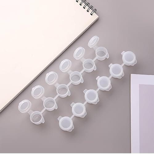 30-Pack 3ml Refillable Mini Paint Pots with Lids | Clear Plastic Empty Watercolor Containers | Small Artist Paint Jars, Storage Pods & Color Mixing Palette Strips for Acrylic, Gouache & Travel Art 3