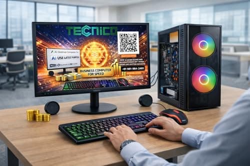 AI Ready Desktop Computer Set with 20" LED Monitor – Core i3-4130 3.4GHz, 8GB DDR3 RAM, 256 GB SSD, WiFi 6, Bluetooth 5.0, RGB Combo, Supports AI Tools Like ChatGPT & Gemini AI 4