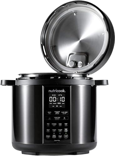 Nutricook Stainless Steel Smart Pot 2 8QT (7.7 Litre),1200W 9-in-1 Instant Programmable Electric Pressure Cooker, Slow Cooker, Rice Cooker, Steamer, Sauté Pot, Sous Vide, Smart Lid, 2-Year Warranty 2