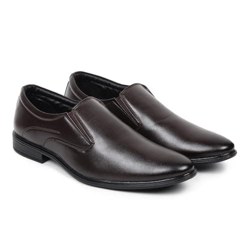 Zixer F6012 Office Wear Soft Derby Formal Shoes for Men || Boys Semi Formal Wedding Party Boots for Men Brown