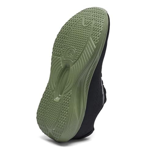 Campus Men's Force Black/Oil GRN Running Shoes - 8UK/India 1 Pair 5