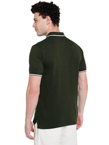 AMERICAN CREW Polo Collar T-Shirt for Men with Pocket (AC510-XL_Dark Olive) 3