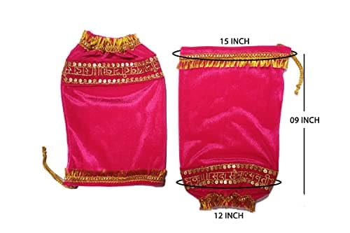 RN COLLECTION Punjabi Dulhan Chuda Cover/Chooda Cover/Punjabi Chuda Cover/Chura Cover (Churacover Pink Valvet) 4