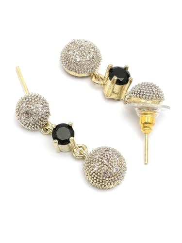 Sukkhi Western Stylish Silver Gold Plated American Diamond Studded Choker Necklace with Drop Earring Bracelet & Ring Jewellery Combo Set For Women & Girls|CBMIX107316 5