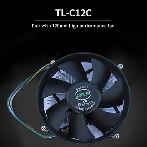 Madhabi CPU Cooler Fan Compatible with Intel LGA775 – 12V Silent Desktop PC Cooling Fan with Heat Sink, High-Performance Black Processor Cooler for Efficient Heat Dissipation and Easy Installation 3