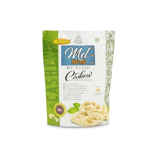ACCOLADZ Premium Whole Cashews | Accolade Most Delicious Kaju | 100% Natural, Fresh & Crunchy Dry Fruits | Rich in Protein & Healthy Fats | Ideal Snack for Energy & Immunity -100g (Pack Of 1)