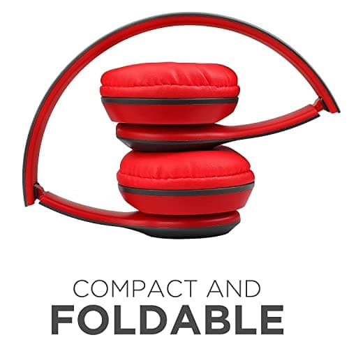 P47 icall Gaming Over Ear Bluetooth Headphones Wireless with Mic (Red) 2