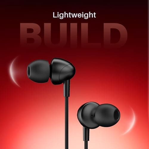 Boat BassHeads 210 Wired Earphones with 10mm Drivers, Signature Sound, in-Line Microphone, 3.5mm Jack, Voice Assistant & 120cm Cable (Active Black) 4