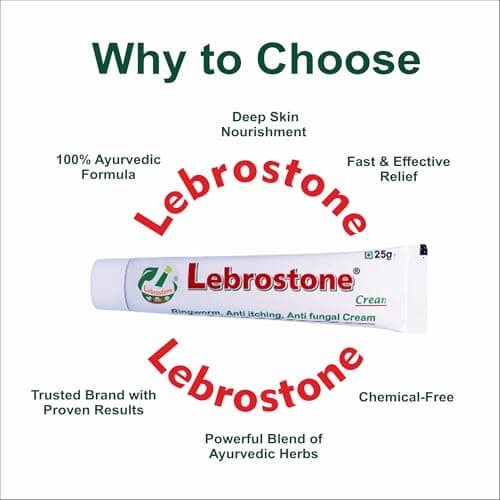 Lebrostone Cream Ayurvedic Treatment for Ringworm, Anti Itching, & Anti Fungal Infections (25 (Gram) Pack of 1, 25, gram) 5