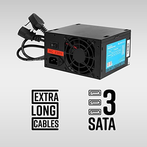 Zebronics 450W Black Gold Power Supply with 3X SATA connectors, 2X Molex, 80mm Built-in Fan, Extra Long Cables, 1.2 Meter Power Cable and Suitable for Regular use Computers 5