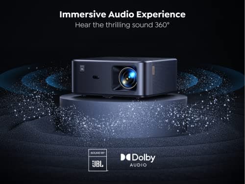 Yaber K2s Projector with Android TV, 800ANSI WiFi6 Bluetooth, Dolby Audio, Auto Focus & Keystone, Native 1080P 4K Supported, Movie Projector with Netflix 7000+ Apps (Yaber K2s International) 2
