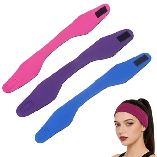 3pcs Swimming Headband, Swimming Cap for Men and Women, Reusable Swim Headwear for Pool and Beach