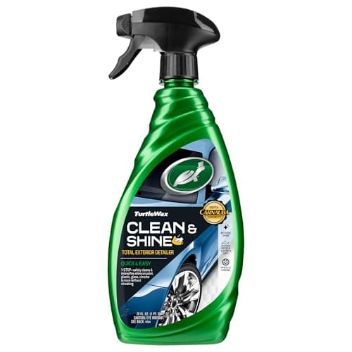 Turtle Wax Clean and Shine Total Exterior Detailer, Waterless Car and Bike Wash Spray, High Shine Car Polish, Suitable for All Exterior Car or Bike Paint, Glass, Plastic and Wheels, 768ml, Pack of 1