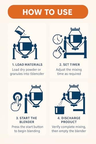 Spector Litt Double Cone Blender – 5 KG Capacity Industrial-Grade Powder Mixing Machine 5