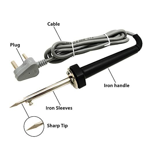 Electronic spices Heavy Duty 30W Pencil Type soldering Iron Copper Tip With long PVC Wire 230V 3