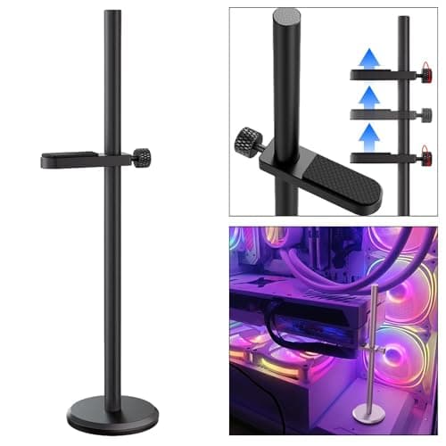 BNF® GPU Support Bracket Adjustable Heavy Duty Stable Video Graphics Card Support Black Single Bar| Computer Components & Parts |Case Parts & Accessories|1 Graphics Card Support Bracket 5