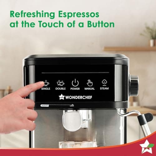 Wonderchef Regalia Neo 20 Bar Espresso Coffee Maker | Espresso, Cappuccino, Latte & Mocha | Steam Frother | Metal Portafilter | 1.5L Tank | 1200W | 2-Year Warranty 3