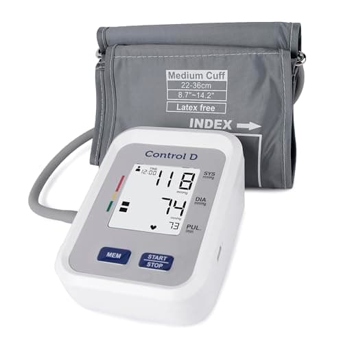Control D Quick MDI Digital Blood Pressure Monitor with Type-C Port, Fully Automatic BP Machine for Home and Clinic Use, 99x2 Dual User Memory, Irregular Heartbeat Detection, 22-36cm Cuff