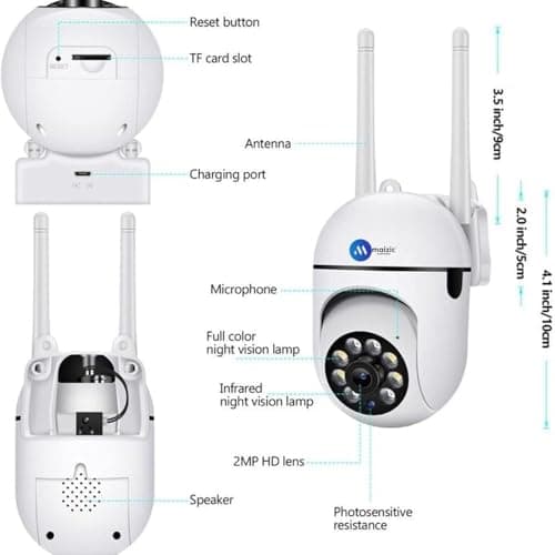 Maizic Smarthome 3MP FHD WiFi Indoor PTZ Security Camera | 360� Pan Tilt Rotation | Color Night Vision | AI Motion Tracking | Two-Way Audio | Multi-User View | Mini Fox Smart CCTV Camera for Home 4