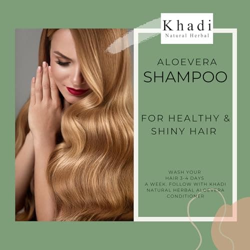 Khadi Natural Herbal Anti Dandruff Aloevera Shampoo 500ml For Healthy & Shiny Hair | Control Hair Fall With 7 Herbal Ingredients | Paraben & Sls Free Shampoo Ayurvedic Hair Cleanser For Women & Men 4