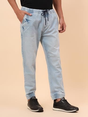 Cantabil Jogger for Men Blue (MJOG00007_LTMERCERISED_36) 2