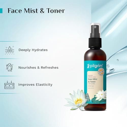 Pilgrim Korean Beauty White Lotus Refreshing Face Mist & Toner | Toner for glowing skin | Alcohol-Free Mist & toner for open pores Tightening | Korean skin care products | Women & Men | 100 ml 3