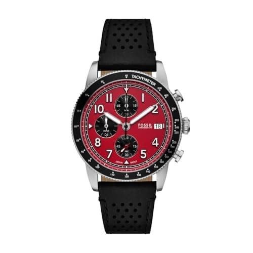 Fossil Sport Tourer Black Quartz Leather Watch FS6086
