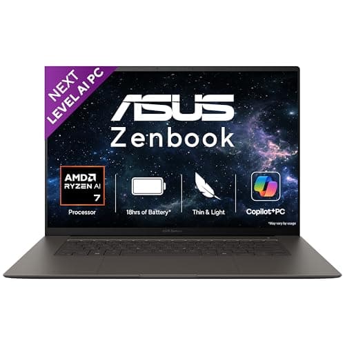 ASUS Zenbook S16,Smartchoice,AMD Ryzen AI 7 350, 24GB RAM, 1TB SSD,3K OLED, Touchscreen, 16", Windows 11,M365 Basic (1Yr)*,Office24,Zumaia Gray,1.5 Kg, UM5606KA-RJ109WS,Next-Gen AI Laptop,Copilot+