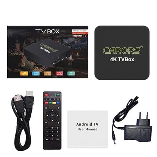 Carors 4K TVBox Android | 2GB Ram 16GB ROM | Dual WiFi 2.4/5 Ghz | H3 Processor | 4K Android Mini PC Box 2