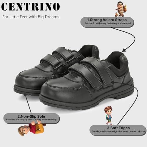 Centrino School Shoes 8121-1_Black_13_Kids 4
