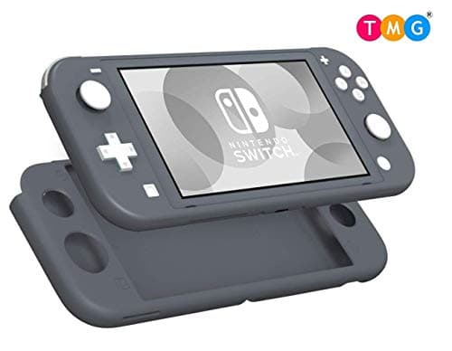 TMG Protective Case Cover for Nintendo Switch Lite, Silicone Protective Rubber Cover, Shock-Absorption Anti-Scratch Non-Slip Case for Nintendo Switch Lite Console - Turquoise (Grey)