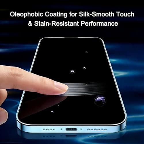 MACLEN Anti-Spy 4-Way 360° True Privacy Tempered Glass Militry-Grade Protector for iPhone 14 Pro Max,Case Friendly, 9H Hardness, Easy Installation 5
