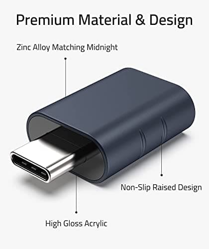 rts USB C To USB Adapter[2-Pack],Thunderbolt 3 To USB 3.0 OTG Adapter Compatible With Macbook Pro,Chromebook,Pixelbook,Microsoft Surface Go,Samsung Galaxy S9 S10 S20 S21 S22 Ultra,Iphone 15 16 Pro Max 3