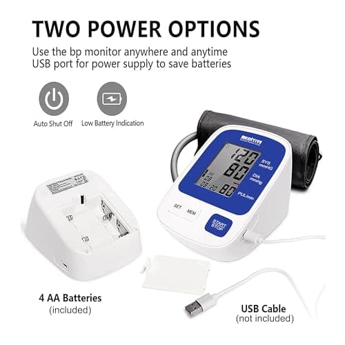 MEDITIVE Fully Automatic Arm-type Digital Blood Pressure Monitor with option for micro USB port 3