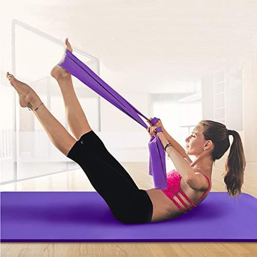 GOAITOU Resistance Bands, Professional Latex Elastic Exercise Bands Long Stretch Bands for Physical Therapy, Recovery, Yoga, Pilates, at-Home or The Gym Workouts, Fitness, Strength Training (Purple) 2