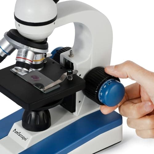 AmScope M150C-I 40X-1000X All-Metal Optical Glass Lenses Cordless LED Student Biological Compound Microscope 2