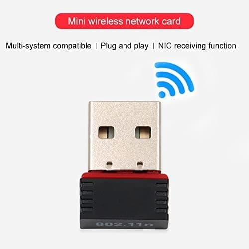 WISTAR Portable High Speed Long Range Nano WiFi Dongle, ConnecWISTAR Receiver 802.11B/G/N 2.0 Wireless Wi Fi 2.4GHz Wireless LAN Network Card External for PC Desktop Laptop USB Adapter 4