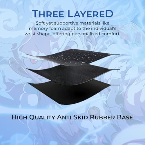 BESTOR Anime Extended Gaming Mouse pad with Anti-fray Stitching, Waterproof Surface & Non-Slip Rubber Base Gaming Mouse Mat for Laptop (60cmx34cm) 3