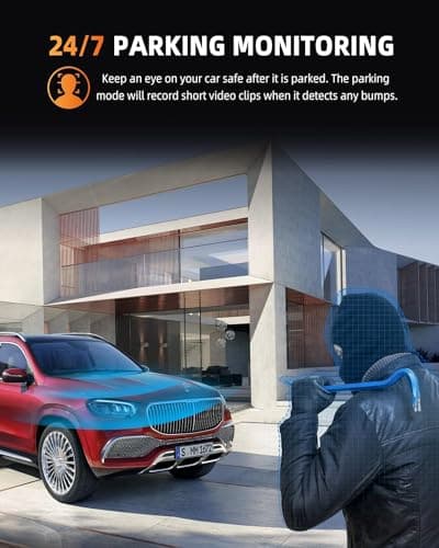 AUTO SNAP Dual Dash cam 10 Inch IPS Touch Screen Front Rear Reverse Camera Night Vision 3WAY DVR Rear View Loop Recording G-Sensor Parking 4