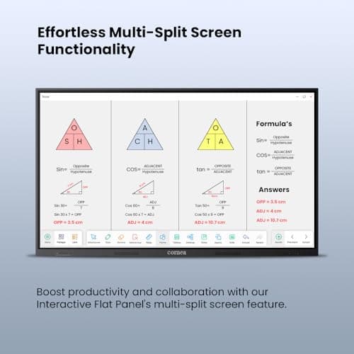 Cornea 65 Inches 4K UHD Touch Screen LED TV UltraTouch Display Interactive Flat Panel Monitor 3840x2160 Pixels Latest Android Version Ideal for Office,Institute With K12-Educational Content|8GB 128GB| 4