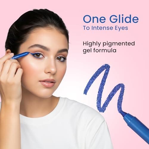 Swiss Beauty Intense Gel Kajal with Sharpener | 12-Hour Stay | Waterproof | Smudge-Proof | Creamy Texture | Highly Pigmented | Multi-Use Eye Pencil | 1.2g, Shade- Smoky 5