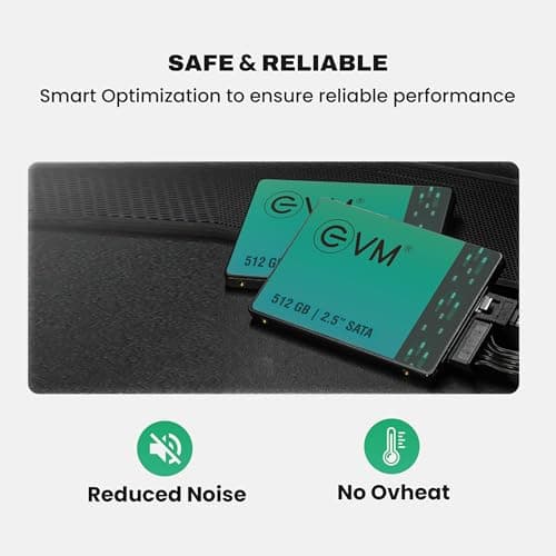 EVM 512GB 2.5 Inch SATA III Internal SSD | Up to 550MB/s Read 500MB/s Write | High Speed Storage for Laptop Desktop | 5 Year Warranty (EVM25/512GB) 4