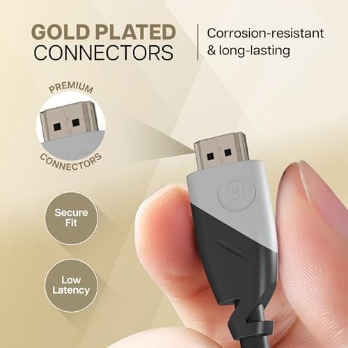 GEONIX 1.5 Meter Hi-Speed 4K@60Hz HDMI to HDMI Cable, Compatible with Smart HDTV, Laptop, Monitor, Projector, Gaming Console, supports upto 32 Audio Channels (Black) 4