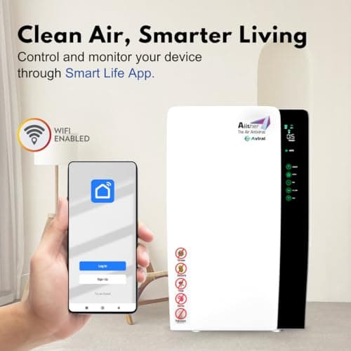 Air Purifier for Home – Aiither AVIRAL | Made in India | 8-Stage Filtration with True HEPA H13 | Captures 99.97% of Viruses & Airborne Particles | 2-Year Manufacturer Warranty 2