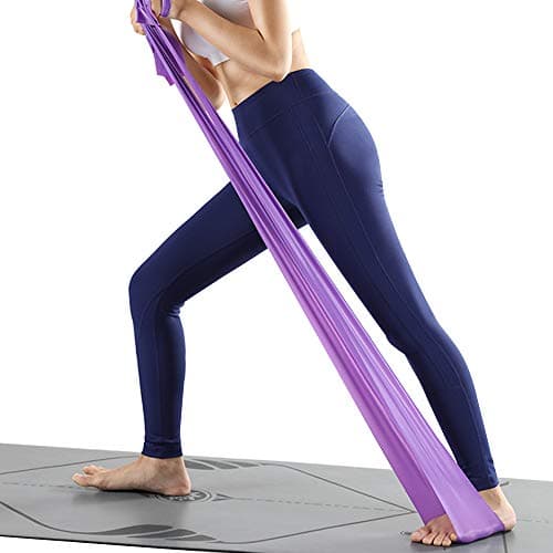GOAITOU Resistance Bands, Professional Latex Elastic Exercise Bands Long Stretch Bands for Physical Therapy, Recovery, Yoga, Pilates, at-Home or The Gym Workouts, Fitness, Strength Training (Purple) 4