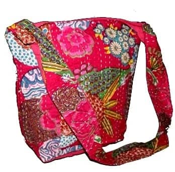Little India Ethnic Patola Patch Work Sadhu Shoulder Bag 13"x15"x3"
