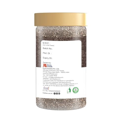 Chef’s Choice Premium Chia Seeds 500g | 100% Natural & Clean Superfood Seeds for Eating | Rich in Omega-3, Fiber & Protein | Helps in Weight Management & Hydration | Calcium & Antioxidant Rich Seeds 3