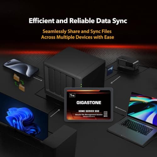 Gigastone 【NAS Certified】 Home Server SSD 1TB (2-Pack) Up to 550MB/s TLC Flash with SLC Caching 24/7 Reliable for Gaming/PC/NAS SSD 3-Year Warranty 2.5" SATA Internal Solid State Drives RAID Disk 5