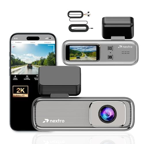 Nextro X300 SoloView Car Dashcam | 2K QHD | 145° Wide Angle | Wi-Fi App Control | Night Vision | WDR | G-Sensor | Voice Control | 1.47" IPS Display | Loop Recording | Parking Monitor | Hardwire Kit